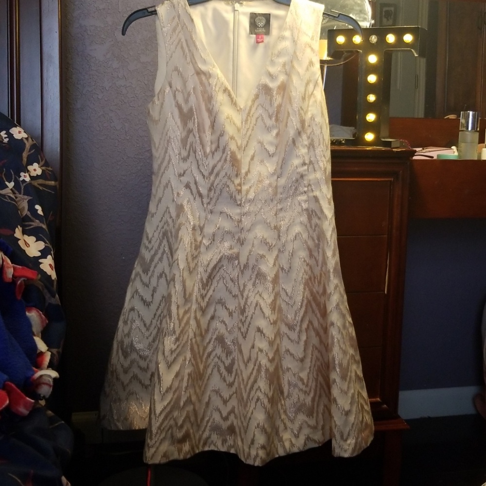 Vince Camuto rose gold dress